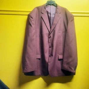 NWT Lucci Collezione Zegna Burgundy Men's 2 piece Suit Jacket 58 R Pants 54 W